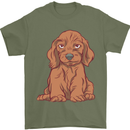 A Dachshund Puppy Dog Mens T-Shirt 100% Cotton Military Green