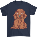 A Dachshund Puppy Dog Mens T-Shirt 100% Cotton Navy Blue