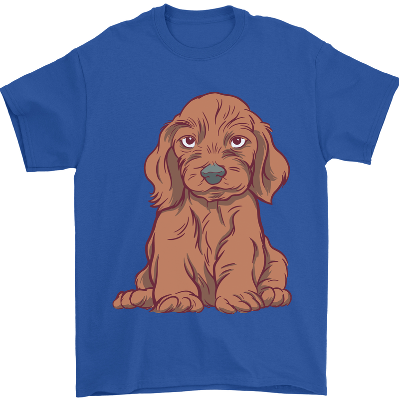 A Dachshund Puppy Dog Mens T-Shirt 100% Cotton Royal Blue