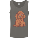 A Dachshund Puppy Dog Mens Vest Tank Top Charcoal