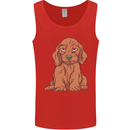 A Dachshund Puppy Dog Mens Vest Tank Top Red