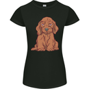 A Dachshund Puppy Dog Womens Petite Cut T-Shirt Black