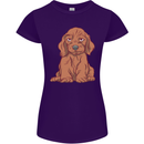 A Dachshund Puppy Dog Womens Petite Cut T-Shirt Purple