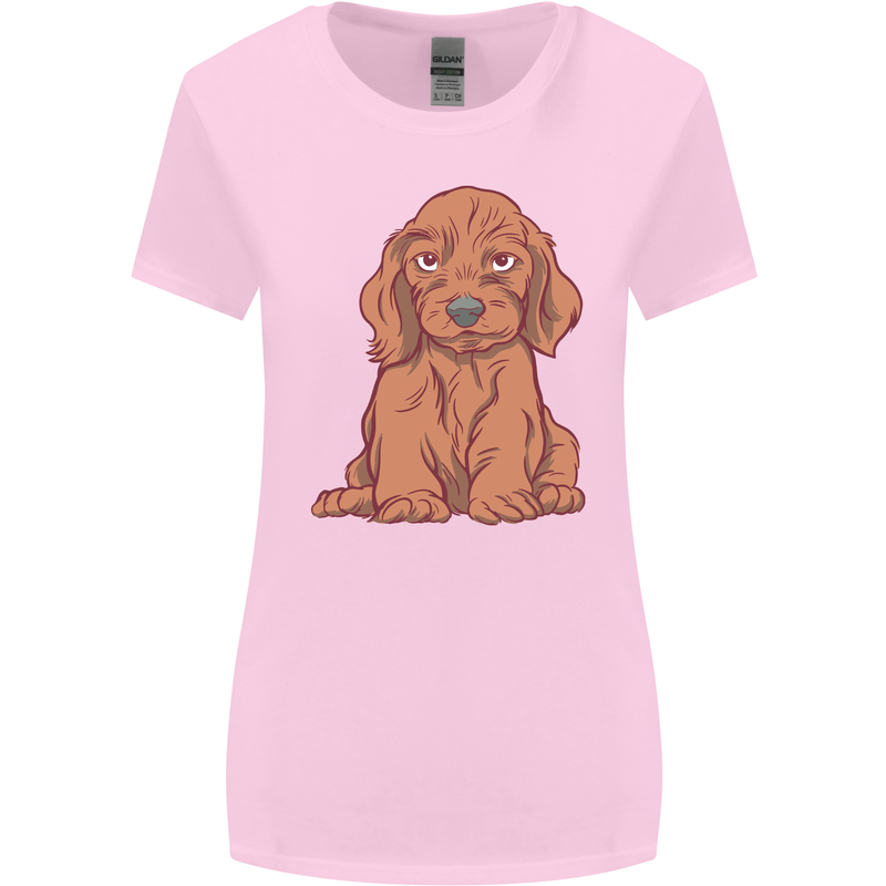 A Dachshund Puppy Dog Womens Wider Cut T-Shirt Light Pink