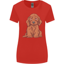 A Dachshund Puppy Dog Womens Wider Cut T-Shirt Red