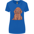 A Dachshund Puppy Dog Womens Wider Cut T-Shirt Royal Blue