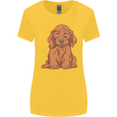 A Dachshund Puppy Dog Womens Wider Cut T-Shirt Yellow