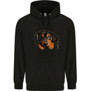 A Dachshund Puppy in a Pocket Dog Mens 80% Cotton Hoodie Black