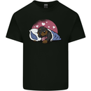 A Dachshund in Bed Dog Kids T-Shirt Childrens Black