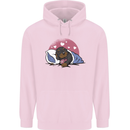 A Dachshund in Bed Dog Mens 80% Cotton Hoodie Light Pink