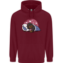 A Dachshund in Bed Dog Mens 80% Cotton Hoodie Maroon