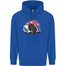 A Dachshund in Bed Dog Mens 80% Cotton Hoodie Royal Blue
