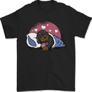 A Dachshund in Bed Dog Mens T-Shirt 100% Cotton Black