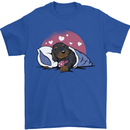 A Dachshund in Bed Dog Mens T-Shirt 100% Cotton Royal Blue