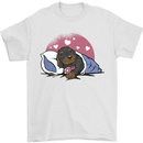 A Dachshund in Bed Dog Mens T-Shirt 100% Cotton White