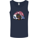 A Dachshund in Bed Dog Mens Vest Tank Top Navy Blue