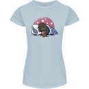A Dachshund in Bed Dog Womens Petite Cut T-Shirt Light Blue