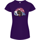 A Dachshund in Bed Dog Womens Petite Cut T-Shirt Purple