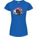 A Dachshund in Bed Dog Womens Petite Cut T-Shirt Royal Blue