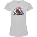 A Dachshund in Bed Dog Womens Petite Cut T-Shirt Sports Grey