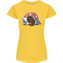 A Dachshund in Bed Dog Womens Petite Cut T-Shirt Yellow