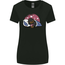 A Dachshund in Bed Dog Womens Wider Cut T-Shirt Black