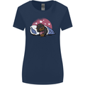 A Dachshund in Bed Dog Womens Wider Cut T-Shirt Navy Blue