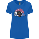 A Dachshund in Bed Dog Womens Wider Cut T-Shirt Royal Blue