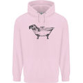 A Dachshund in a Bathtub Dog Mens 80% Cotton Hoodie Light Pink