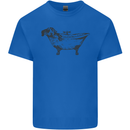 A Dachshund in a Bathtub Dog Mens Cotton T-Shirt Tee Top Royal Blue