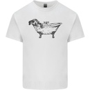 A Dachshund in a Bathtub Dog Mens Cotton T-Shirt Tee Top White
