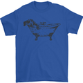 A Dachshund in a Bathtub Dog Mens T-Shirt 100% Cotton Royal Blue