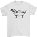 A Dachshund in a Bathtub Dog Mens T-Shirt 100% Cotton White