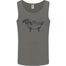 A Dachshund in a Bathtub Dog Mens Vest Tank Top Charcoal