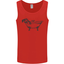 A Dachshund in a Bathtub Dog Mens Vest Tank Top Red