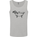 A Dachshund in a Bathtub Dog Mens Vest Tank Top Sports Grey