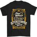 a black t - shirt with a beer saying about beer