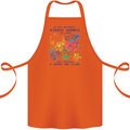 A Day Without Video Games Cotton Apron 100% Organic Orange