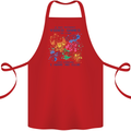 A Day Without Video Games Cotton Apron 100% Organic Red