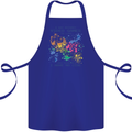 A Day Without Video Games Cotton Apron 100% Organic Royal Blue