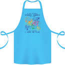 A Day Without Video Games Cotton Apron 100% Organic Turquoise