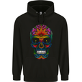 A Day of the Dead Sugar Skull Mens 80% Cotton Hoodie Black