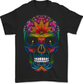 A Day of the Dead Sugar Skull Mens T-Shirt 100% Cotton BLACK