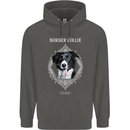 A Decorative Border Collie Childrens Kids Hoodie Storm Grey