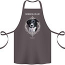A Decorative Border Collie Cotton Apron 100% Organic Dark Grey