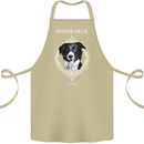 A Decorative Border Collie Cotton Apron 100% Organic Khaki