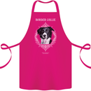 A Decorative Border Collie Cotton Apron 100% Organic Pink