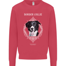 A Decorative Border Collie Kids Sweatshirt Jumper Heliconia