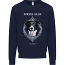A Decorative Border Collie Kids Sweatshirt Jumper Navy Blue