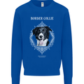 A Decorative Border Collie Kids Sweatshirt Jumper Royal Blue
